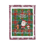 Personalized Gift Tartan Plaid Blanket Clan Muirhead With Funny Santa Snowman Reindeer Merry Christmas Fleece Blanket, Home Living Room, Plaid Blanket, Tartan Blanket, Scottish Blanket, Buffalo fleece blanket, Christmas Blanket