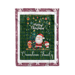 Personalized Gift Tartan Plaid Blanket Clan Cranstoun Modern With Funny Santa Snowman Reindeer Merry Christmas Fleece Blanket, Home Living Room, Plaid Blanket, Tartan Blanket, Scottish Blanket, Buffalo fleece blanket, Christmas Blanket