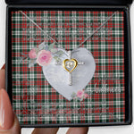 Gift For My Beautiful Girlfriend Necklace Valentine Necklace Clan Graham Tartan Cross Dancing Necklace Scottish Tartan Jewelry