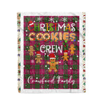 Personalized Gift Tartan Plaid Blanket Clan Crawford Modern With Christmas Cookie Baking Crew Christmas Gift Blanket, Plaid Blanket, Christmas Fleece Blanket, Christmas Blanket, Tartan Blanket, Scottish Blanket, Scotland Blanket, Family Name Blanket, Custom Blanket, Personalized Blanket