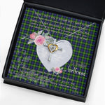 Gift For My Beautiful Girlfriend Necklace Valentine Necklace Clan Gordon Modern Tartan Cross Dancing Necklace Scottish Tartan Jewelry