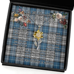 To My Beautiful Soulmate Sunflower Necklace In Your Eyes I Have Found My Home Clan Napier Tartan Jewelry For Girlfriend, Tartan Sunflower Pendant Necklace, Scottish Tartan Jewelry, valentine necklace, necklace girlfriend, necklace for wife, cute necklaces for girlfriend, jewelry for girlfriend, to my soulmate necklace, to my future wife necklace