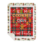 Personalized Gift Tartan Plaid Blanket Clan Grant With Christmas Cookie Baking Crew Christmas Gift Sherpa Blanket, tartan sherpa blanket,buffalo plaid sherpa blanket,christmas sherpa blanket,Christmas Throw Blanket,green plaid sherpa blanket,green sherpa blanket