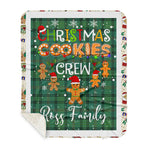 Personalized Gift Tartan Plaid Blanket Clan Ross Hunting Ancient With Christmas Cookie Baking Crew Christmas Gift Sherpa Blanket, tartan sherpa blanket,buffalo plaid sherpa blanket,christmas sherpa blanket,Christmas Throw Blanket,green plaid sherpa blanket,green sherpa blanket