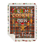 Personalized Gift Tartan Plaid Blanket Clan Innes Ancient With Christmas Cookie Baking Crew Christmas Gift Sherpa Blanket, tartan sherpa blanket,buffalo plaid sherpa blanket,christmas sherpa blanket,Christmas Throw Blanket,green plaid sherpa blanket,green sherpa blanket