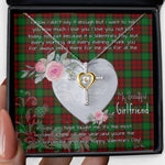 Gift For My Beautiful Girlfriend Necklace Valentine Necklace Clan Kerr Modern Tartan Cross Dancing Necklace Scottish Tartan Jewelry