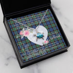 Sea Turtle Necklace Gift for My Beautiful Girlfriend Valentines Necklace Clan Fletcher Tartan Blue Turtle Necklace