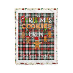 Personalized Gift Tartan Plaid Blanket Clan Graham With Christmas Cookie Baking Crew Christmas Gift Blanket, Plaid Blanket, Christmas Fleece Blanket, Christmas Blanket, Tartan Blanket, Scottish Blanket, Scotland Blanket, Family Name Blanket, Custom Blanket, Personalized Blanket