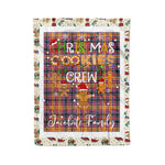 Personalized Gift Tartan Plaid Blanket Clan Jacobite With Christmas Cookie Baking Crew Christmas Gift Blanket, Plaid Blanket, Christmas Fleece Blanket, Christmas Blanket, Tartan Blanket, Scottish Blanket, Scotland Blanket, Family Name Blanket, Custom Blanket, Personalized Blanket