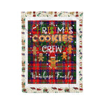 Personalized Gift Tartan Plaid Blanket Clan Wauchope With Christmas Cookie Baking Crew Christmas Gift Blanket, Plaid Blanket, Christmas Fleece Blanket, Christmas Blanket, Tartan Blanket, Scottish Blanket, Scotland Blanket, Family Name Blanket, Custom Blanket, Personalized Blanket