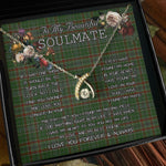 To My Beautiful Soulmate Necklace In Your Eyes I Have Found My Home Clan Gayre Tartan Wishbone Dancing Necklace