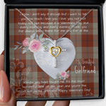 Gift For My Beautiful Girlfriend Necklace Valentine Necklace Clan Davidson Dress Dancers Tartan Cross Dancing Necklace Scottish Tartan Jewelry