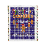 Personalized Gift Tartan Plaid Blanket Clan Allardice With Christmas Cookie Baking Crew Christmas Gift Blanket, Plaid Blanket, Christmas Fleece Blanket, Christmas Blanket, Tartan Blanket, Scottish Blanket, Scotland Blanket, Family Name Blanket, Custom Blanket, Personalized Blanket