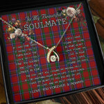 To My Beautiful Soulmate Necklace In Your Eyes I Have Found My Home Clan Sinclair Tartan Wishbone Dancing Necklace