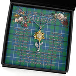To My Beautiful Soulmate Sunflower Necklace In Your Eyes I Have Found My Home Clan Glen Ancient Tartan Jewelry For Girlfriend, Tartan Sunflower Pendant Necklace, Scottish Tartan Jewelry, valentine necklace, necklace girlfriend, necklace for wife, cute necklaces for girlfriend, jewelry for girlfriend, to my soulmate necklace, to my future wife necklace
