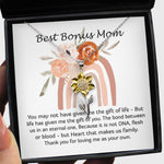 Sunflower Pendant Necklace - Mom Necklace, Best Mother's Day Gift - Stepmom Necklace, Bonus Mom Necklace Gift For Stepmom Neckalce