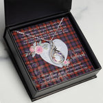 Rising Phoenix Necklace - Valentine Necklace Clan Broun Tartan Gift for Girlfriend, Gift for My Wife Rising Phoenix Necklace