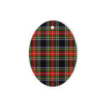 Stewart Black Tartan Oval Ornaments, Christmas Tree Ornament, Plaid Christmas Ornaments, Ceramic Oval Christmas Tree Decoration, Tartan Oval Ornaments, Christmas Tree Ornament, Plaid Christmas Ornaments, Ceramic Oval Christmas Tree Decoration