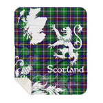 Sherpa Blanket - Tartan Blanket Thistle and Lion Scottish Clan Inglis Modern Plaid Blanket, plaid sherpa blanket queen,purple sherpa blanket,queen sherpa blanket,queen size sherpa blanket,red sherpa blanket,scottish tartan blankets,sherpa blanket,sherpa christmas blanket