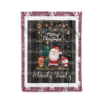 Personalized Gift Tartan Plaid Blanket Clan Eternity With Funny Santa Snowman Reindeer Merry Christmas Fleece Blanket, Home Living Room, Plaid Blanket, Tartan Blanket, Scottish Blanket, Buffalo fleece blanket, Christmas Blanket