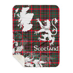 Sherpa Blanket - Tartan Blanket Thistle and Lion Scottish Clan Cumming Hunting Modern Plaid Blanket, plaid sherpa blanket queen,purple sherpa blanket,queen sherpa blanket,queen size sherpa blanket,red sherpa blanket,scottish tartan blankets,sherpa blanket,sherpa christmas blanket
