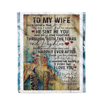 Scotstee Shop - Personalized Gift Wife Art To My Wife He Sent Me You Gifts Fleece Blanket