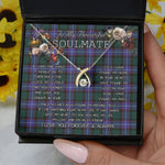 To My Beautiful Soulmate Necklace In Your Eyes I Have Found My Home Clan Hunter Tartan Wishbone Dancing Necklace