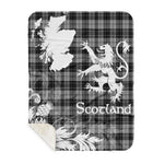 Sherpa Blanket - Tartan Blanket Thistle and Lion Scottish Clan Troup Plaid Blanket, plaid sherpa blanket queen,purple sherpa blanket,queen sherpa blanket,queen size sherpa blanket,red sherpa blanket,scottish tartan blankets,sherpa blanket,sherpa christmas blanket