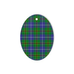 Turnbull Hunting Tartan Oval Ornaments, Christmas Tree Ornament, Plaid Christmas Ornaments, Ceramic Oval Christmas Tree Decoration, Tartan Oval Ornaments, Christmas Tree Ornament, Plaid Christmas Ornaments, Ceramic Oval Christmas Tree Decoration