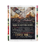 Scotstee Shop - Personalized Gift Letter Love Quote To My Husband Gift Letter For Him Couple Lover Gift Fleece Blanket