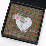 Gift For My Beautiful Girlfriend Necklace Valentine Necklace Clan Hunter 1819 Tartan Cross Dancing Necklace Scottish Tartan Jewelry