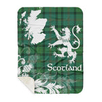 Sherpa Blanket - Tartan Blanket Thistle and Lion Scottish Clan Ross Hunting Ancient Plaid Blanket, plaid sherpa blanket queen,purple sherpa blanket,queen sherpa blanket,queen size sherpa blanket,red sherpa blanket,scottish tartan blankets,sherpa blanket,sherpa christmas blanket