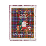 Personalized Gift Tartan Plaid Blanket Clan Dalrymple With Funny Santa Snowman Reindeer Merry Christmas Fleece Blanket, Home Living Room, Plaid Blanket, Tartan Blanket, Scottish Blanket, Buffalo fleece blanket, Christmas Blanket