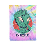 Scotstee Shop - Scotstee Shop Blanket Alien Faceplam Alien Tie Dye Rainbow Hippie Fleece Blanket
