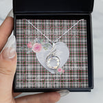 Rising Phoenix Necklace - Valentine Necklace Clan Borthwick Tartan Gift for Girlfriend, Gift for My Wife Rising Phoenix Necklace