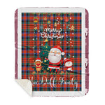 Personalized Gift Tartan Plaid Blanket Clan MacDuff Ancient With Funny Santa Snowman Reindeer Merry Christmas Gift Sherpa Blanket, blue plaid sherpa blanket,blue tartan sherpa blanket,Buchan,buffalo plaid sherpa blanket,christmas sherpa blanket,Christmas Throw Blanket