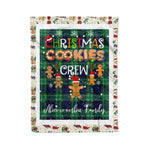 Personalized Gift Tartan Plaid Blanket Clan Abercrombie With Christmas Cookie Baking Crew Christmas Gift Blanket, Plaid Blanket, Christmas Fleece Blanket, Christmas Blanket, Tartan Blanket, Scottish Blanket, Scotland Blanket, Family Name Blanket, Custom Blanket, Personalized Blanket