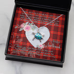 Sea Turtle Necklace Gift for My Beautiful Girlfriend Valentines Necklace Clan MacIan Tartan Blue Turtle Necklace