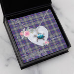 Sea Turtle Necklace Gift for My Beautiful Girlfriend Valentines Necklace Clan Kinnaird Tartan Blue Turtle Necklace