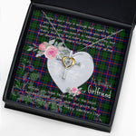 Gift For My Beautiful Girlfriend Necklace Valentine Necklace Clan Morrison Tartan Cross Dancing Necklace Scottish Tartan Jewelry