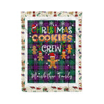 Personalized Gift Tartan Plaid Blanket Clan MacArthur Milton With Christmas Cookie Baking Crew Christmas Gift Blanket, Plaid Blanket, Christmas Fleece Blanket, Christmas Blanket, Tartan Blanket, Scottish Blanket, Scotland Blanket, Family Name Blanket, Custom Blanket, Personalized Blanket
