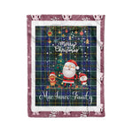 Personalized Gift Tartan Plaid Blanket Clan MacInnes Modern With Funny Santa Snowman Reindeer Merry Christmas Fleece Blanket, Home Living Room, Plaid Blanket, Tartan Blanket, Scottish Blanket, Buffalo fleece blanket, Christmas Blanket