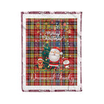 Personalized Gift Tartan Plaid Blanket Clan Drummond Of Strathallan With Funny Santa Snowman Reindeer Merry Christmas Fleece Blanket, Home Living Room, Plaid Blanket, Tartan Blanket, Scottish Blanket, Buffalo fleece blanket, Christmas Blanket