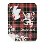 Sherpa Blanket - Tartan Blanket Thistle and Lion Scottish Clan Norwegian Plaid Blanket, plaid sherpa blanket queen,purple sherpa blanket,queen sherpa blanket,queen size sherpa blanket,red sherpa blanket,scottish tartan blankets,sherpa blanket,sherpa christmas blanket