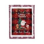 Personalized Gift Tartan Plaid Blanket Clan MacIver With Funny Santa Snowman Reindeer Merry Christmas Fleece Blanket, Home Living Room, Plaid Blanket, Tartan Blanket, Scottish Blanket, Buffalo fleece blanket, Christmas Blanket