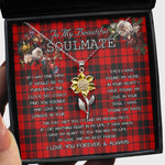 To My Beautiful Soulmate Sunflower Necklace In Your Eyes I Have Found My Home Clan Ettrick Tartan Jewelry For Girlfriend