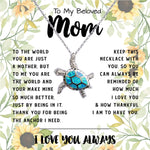 Opal Turtle Necklace - To My Mom - You Are The World Mother's Day Necklace