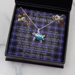 Sea Turtle Necklace To My Beautiful Soulmate Necklace In Your Eyes I Have Found My Home Clan Dunlop Tartan Blue Turtle Necklace