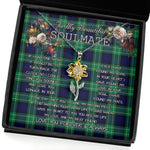 To My Beautiful Soulmate Sunflower Necklace In Your Eyes I Have Found My Home Clan Abercrombie Tartan Jewelry For Girlfriend, Tartan Sunflower Pendant Necklace, Scottish Tartan Jewelry, valentine necklace, necklace girlfriend, necklace for wife, cute necklaces for girlfriend, jewelry for girlfriend, to my soulmate necklace, to my future wife necklace