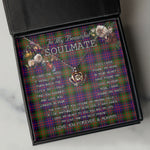 To My Beautiful Soulmate Necklace In Your Eyes I Have Found My Home Clan MacDonell Of Glengarry Ancient Tartan Crown Pendant Necklace